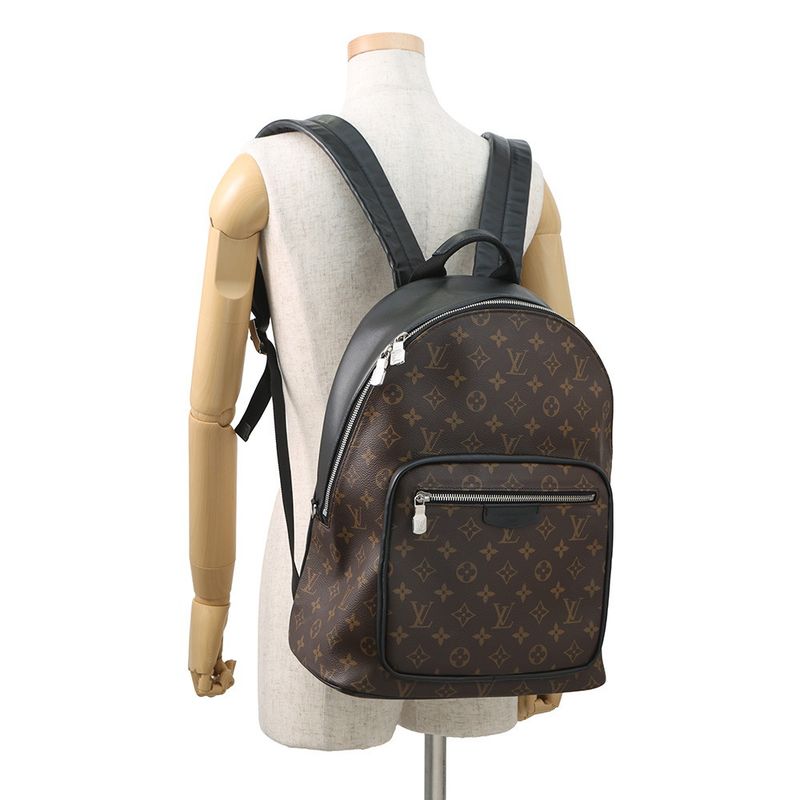 Louis Vuitton Backpack Monogram Macassar Josh NV Brown Noir Black