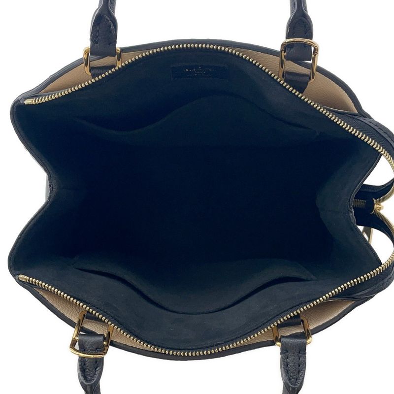 Louis Vuitton Handbag Bicolor Monogram Empreinte Petit Palais PM Noir Black Beige
