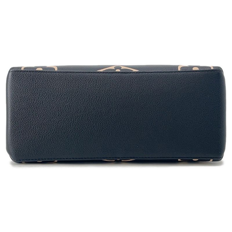 Louis Vuitton Handbag Bicolor Monogram Empreinte Petit Palais PM Noir Black Beige