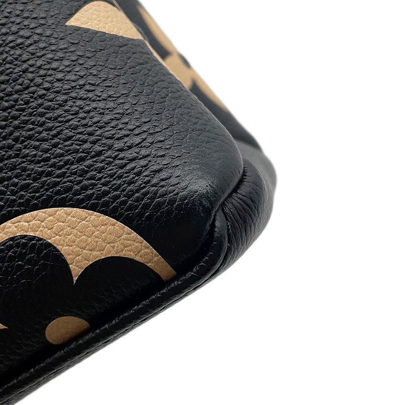 Louis Vuitton Handbag Bicolor Monogram Empreinte Petit Palais PM Noir Black Beige
