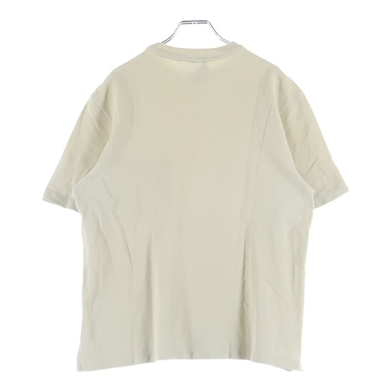 Hermes Pocket Embroidery Cotton Crew Neck Short Sleeve T-Shirt
