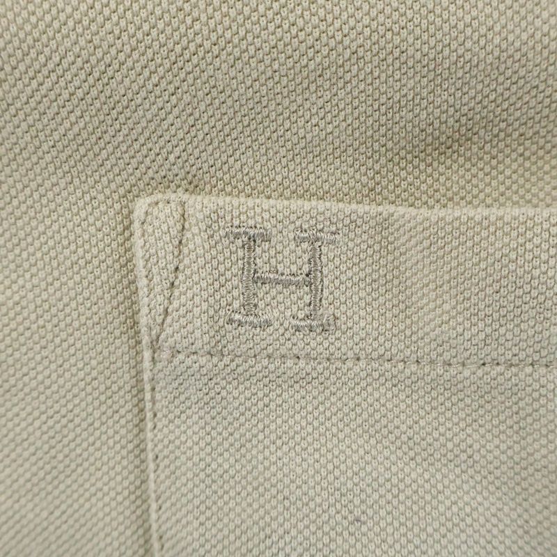 Hermes Pocket Embroidery Cotton Crew Neck Short Sleeve T-Shirt