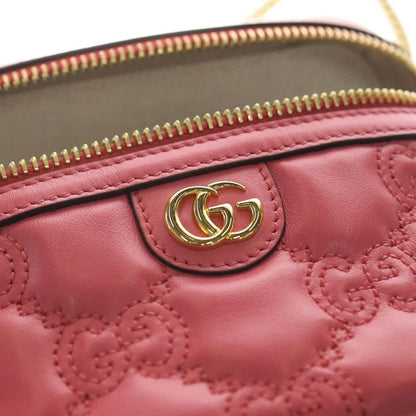 Gucci GG Matelasse Mini Top Handle Shoulder Bag Pink Leather