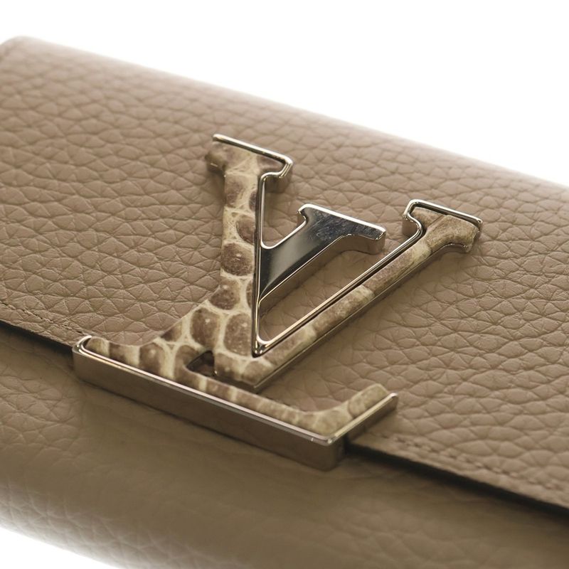 Louis Vuitton Taurillon Croco Portefeuille Pallas Galle