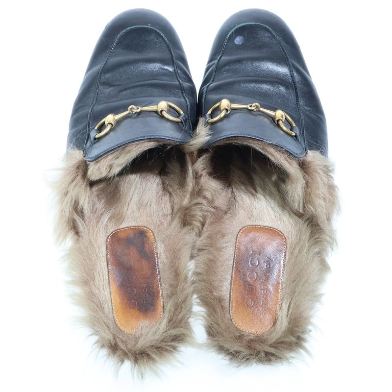 Gucci Princetown Horsebit Leather Loafers Black