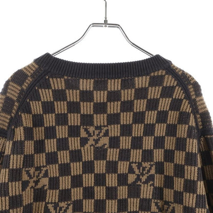 Louis Vuitton Damiecle Neck Knit Sweater Zll Brown