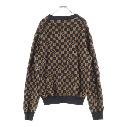 Louis Vuitton Damiecle Neck Knit Sweater Zll Brown