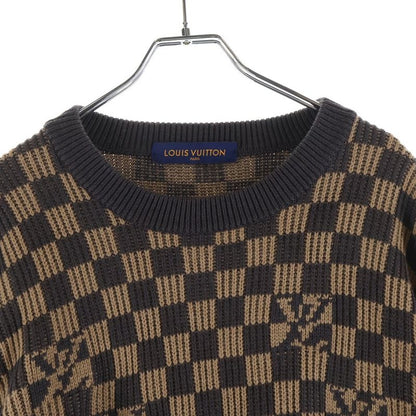 Louis Vuitton Damiecle Neck Knit Sweater Zll Brown