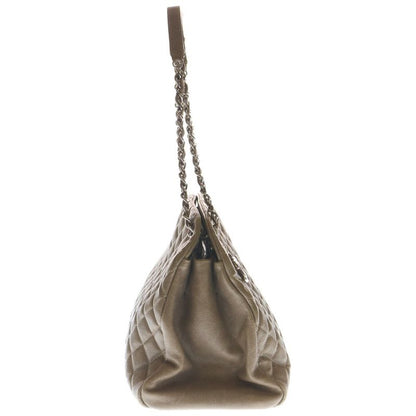 Chanel Mademoiselle Coco Charm Chain Tote Shoulder Bag Brown Caviar