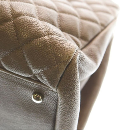 Chanel Mademoiselle Coco Charm Chain Tote Shoulder Bag Brown Caviar