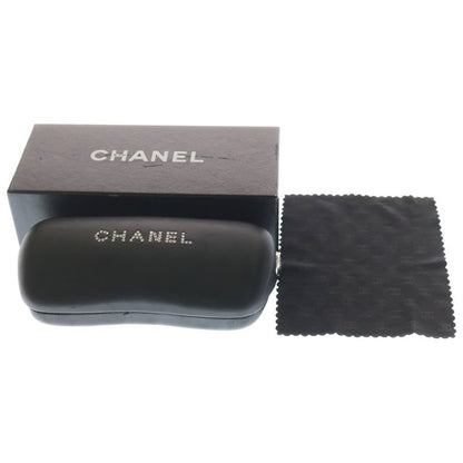 Chanel CC Logo Sunglasses Rhinestone Brown Gold