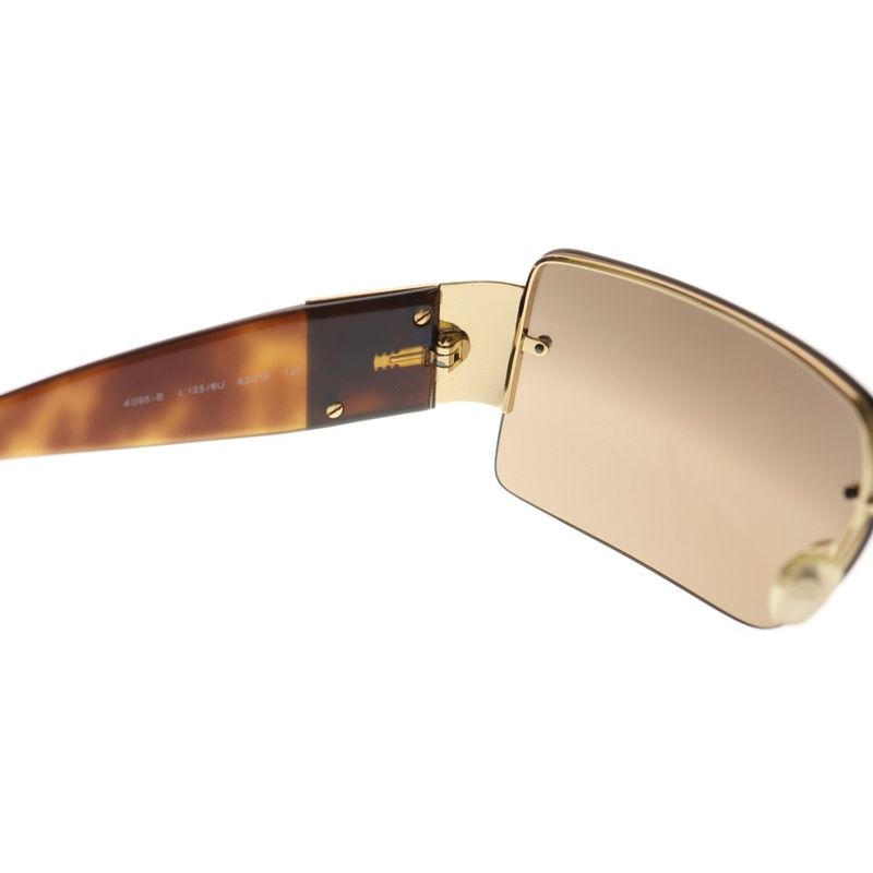 Chanel CC Logo Sunglasses Rhinestone Brown Gold