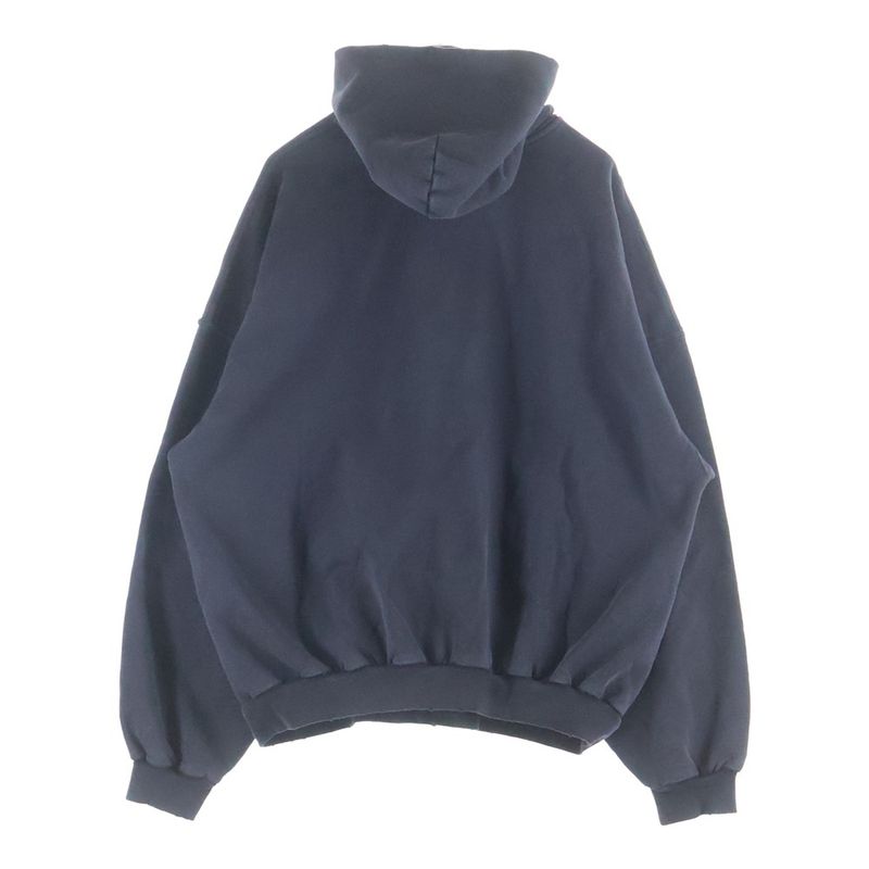 Balenciaga Liquid Damaged Oversize Pullover Sweatshirt Hoodie Black