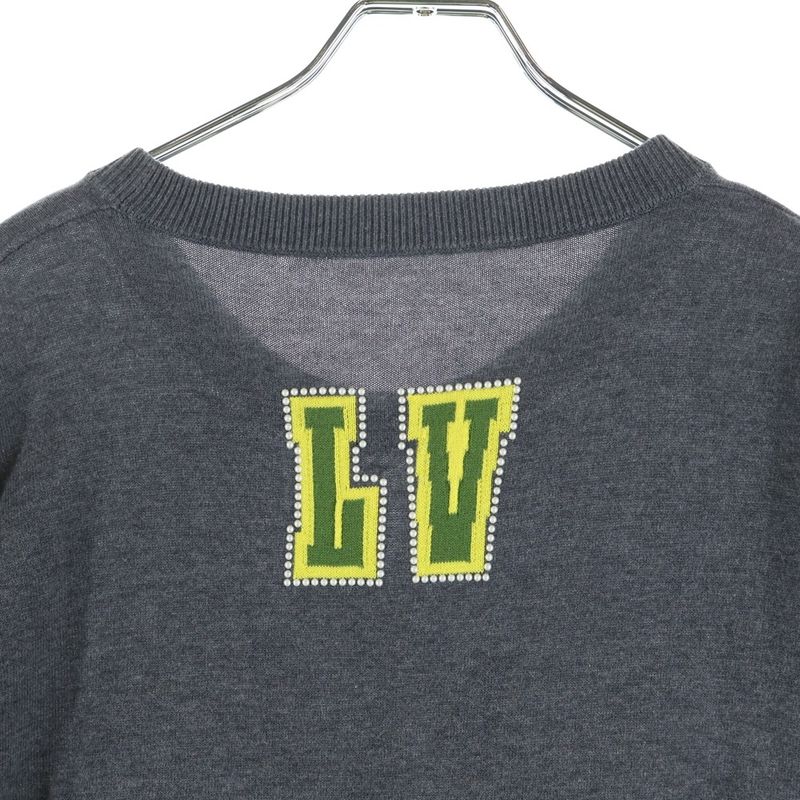 Louis Vuitton Embellished Short Sleeve Cotton Crew Neck Pearl Decoration
