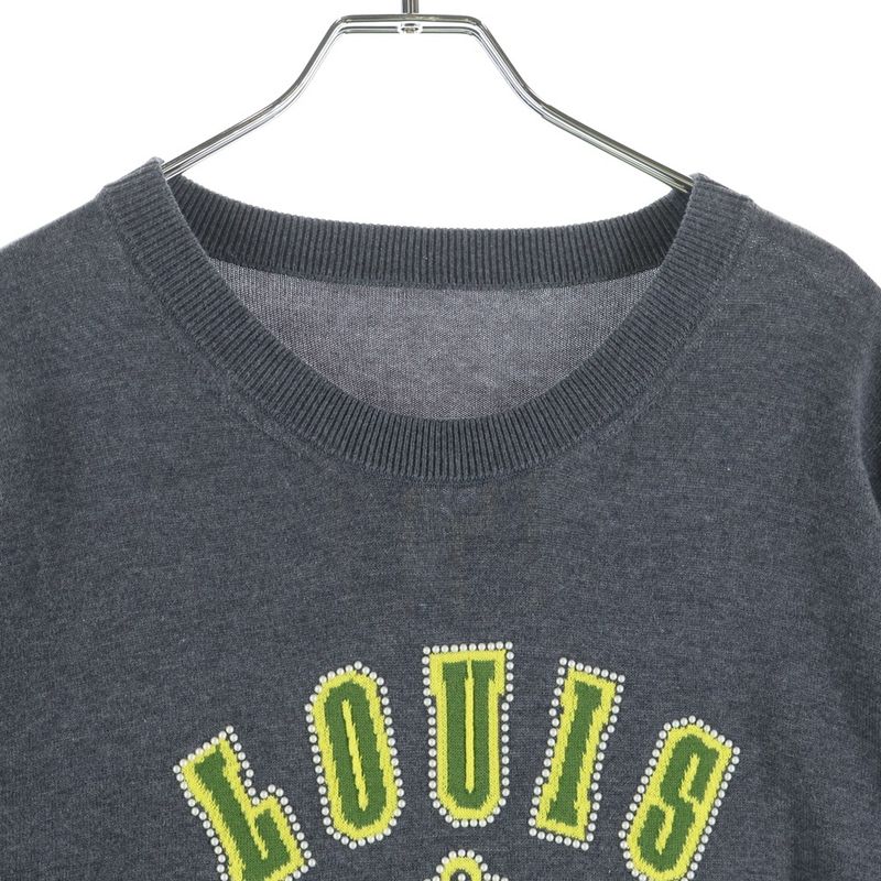 Louis Vuitton Embellished Short Sleeve Cotton Crew Neck Pearl Decoration