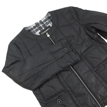 Chanel Down Jacket Coco Button Quilted 36