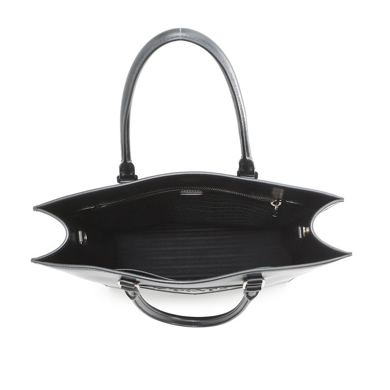 Prada Tote Triangle Logo 2-Way Black