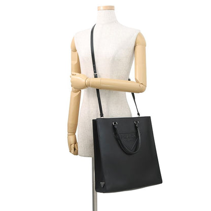 Prada Tote Triangle Logo 2-Way Black