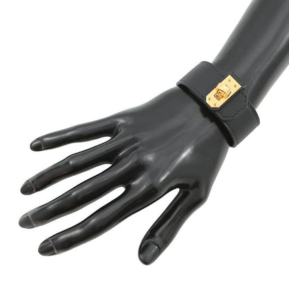 Hermes Bracelet Kelly Twist PM Black Gold Swift Ed T2