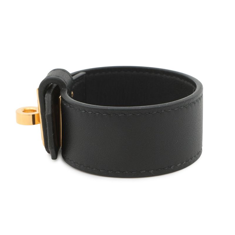 Hermes Bracelet Kelly Twist PM Black Gold Swift Ed T2