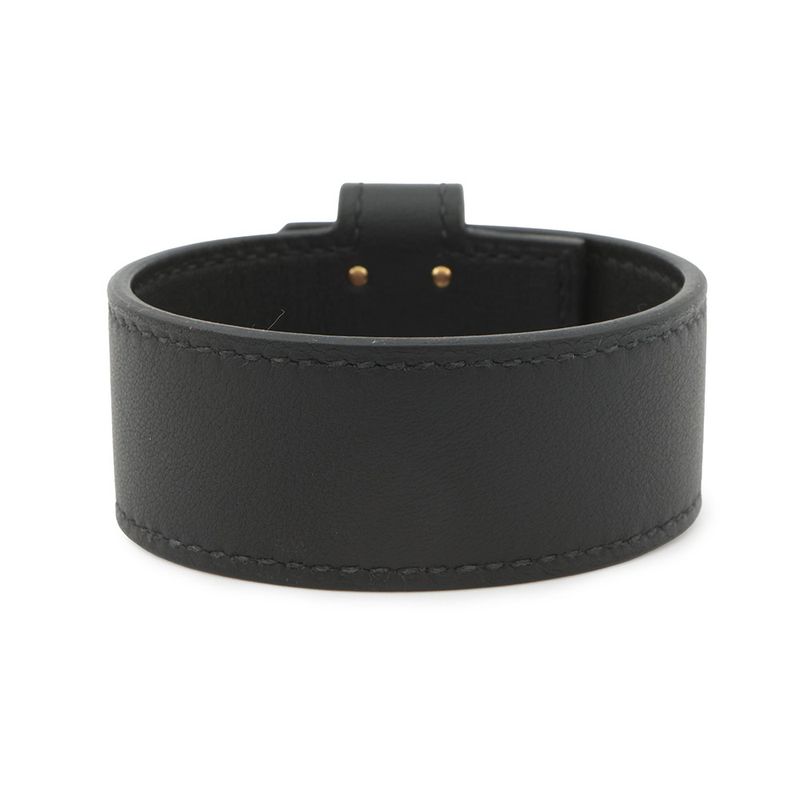 Hermes Bracelet Kelly Twist PM Black Gold Swift Ed T2