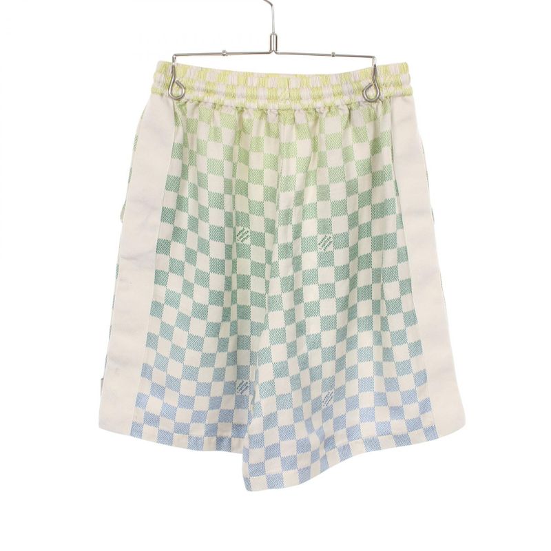 Louis Vuitton Pants Damier Gradient Printed Silk Shorts Shc