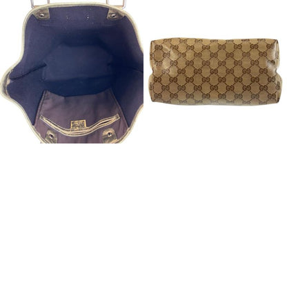 Gucci GG Crystal Beige Gold Leather Tote Shoulder Bag