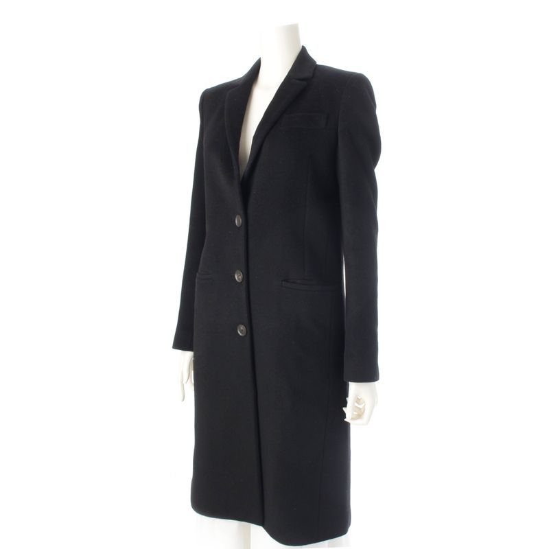 Gucci Wool Long Chester Coat Black 40