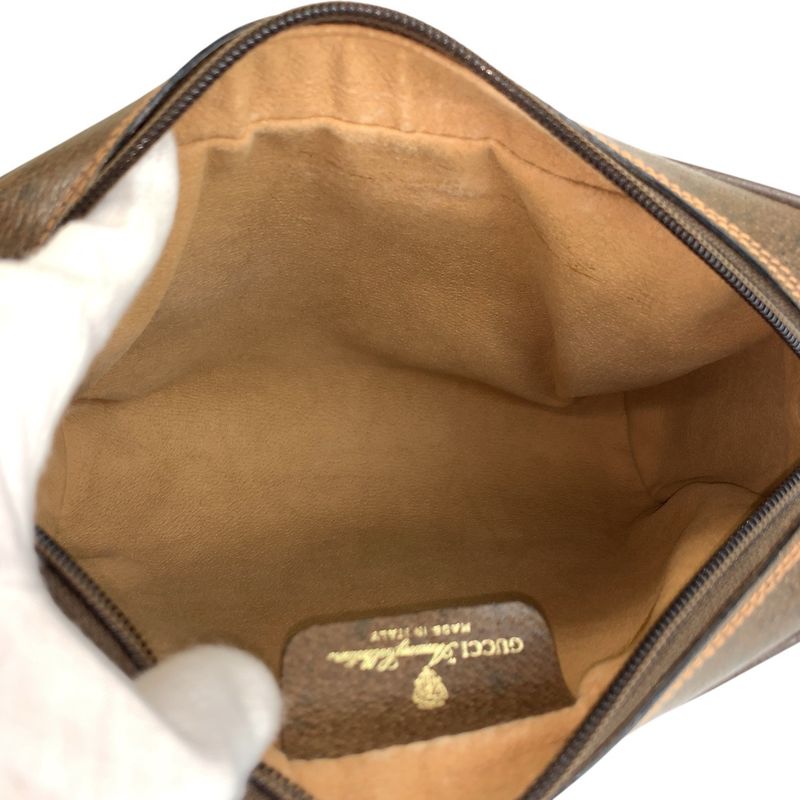 Gucci Vintage Sherry Line GG Supreme Canvas Clutch