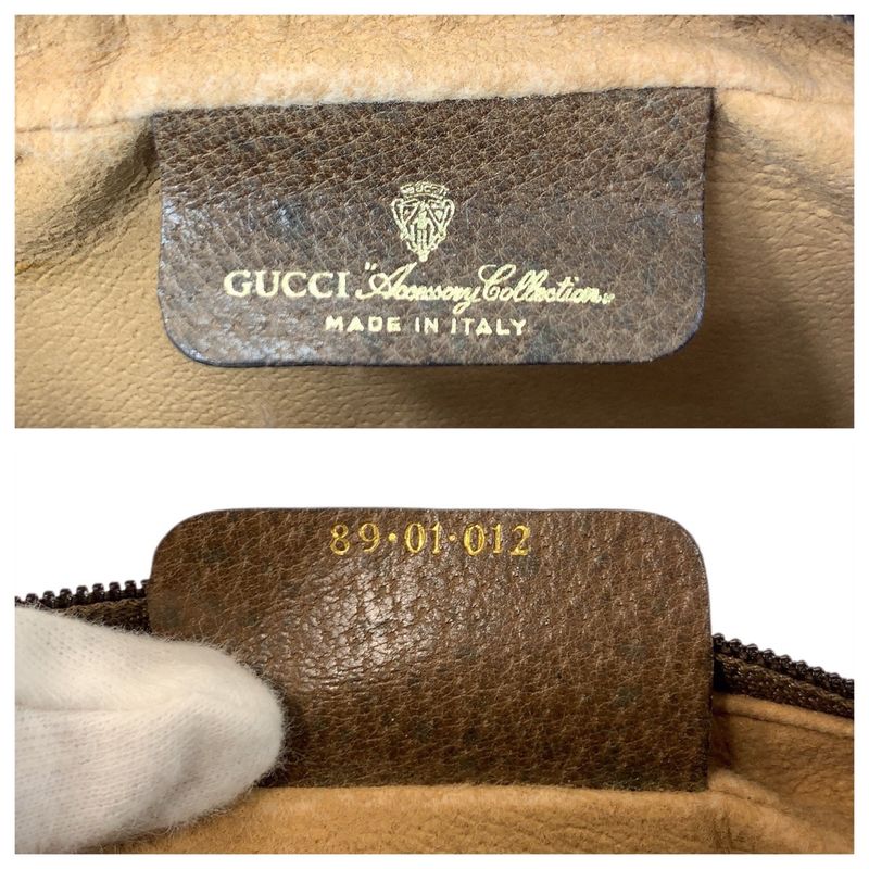 Gucci Vintage Sherry Line GG Supreme Canvas Clutch