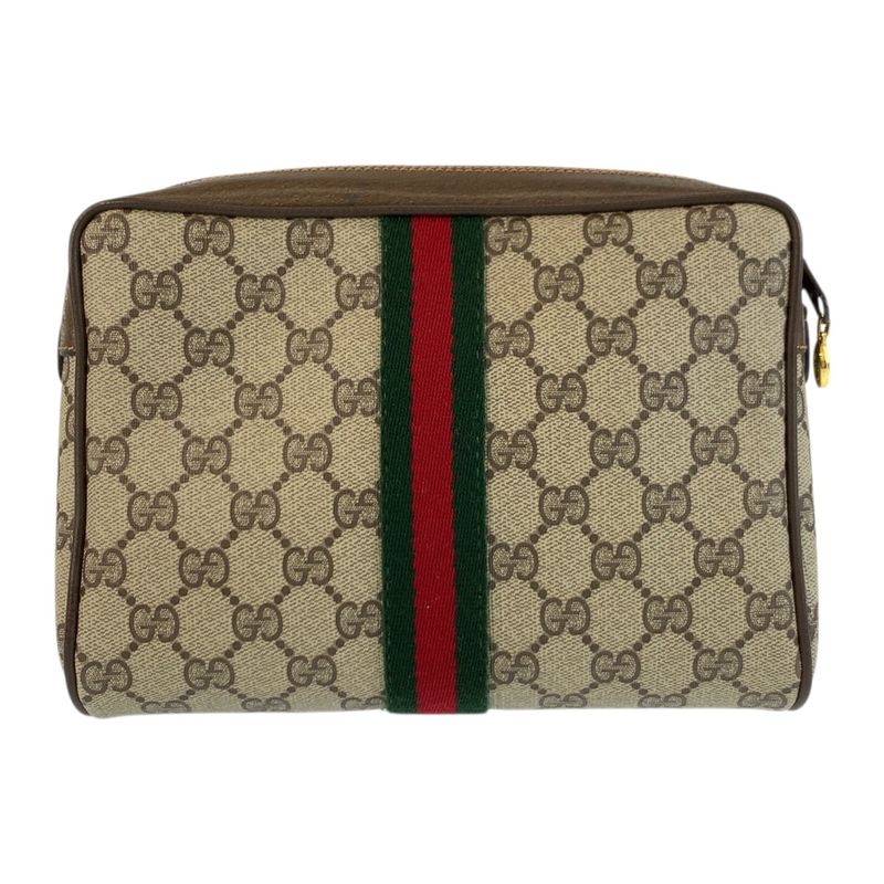 Gucci Vintage Sherry Line GG Supreme Canvas Clutch