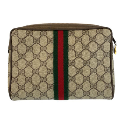 Gucci Vintage Sherry Line GG Supreme Canvas Clutch