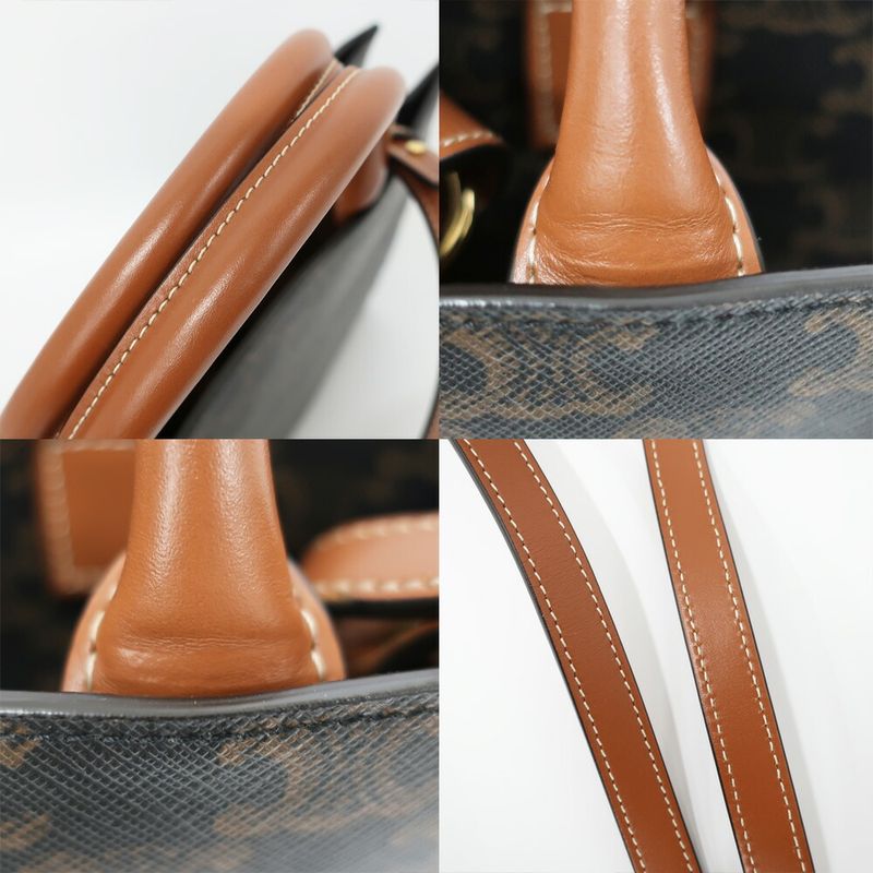 Celine Small Vertical Cover 2-Way Shoulder Bag Triomphe Brown