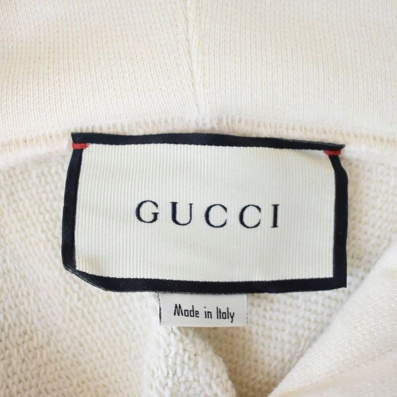 Gucci Manifest Print Hoodie M Ivory