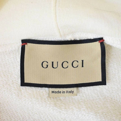 Gucci Hoodie Logo Print L Ivory