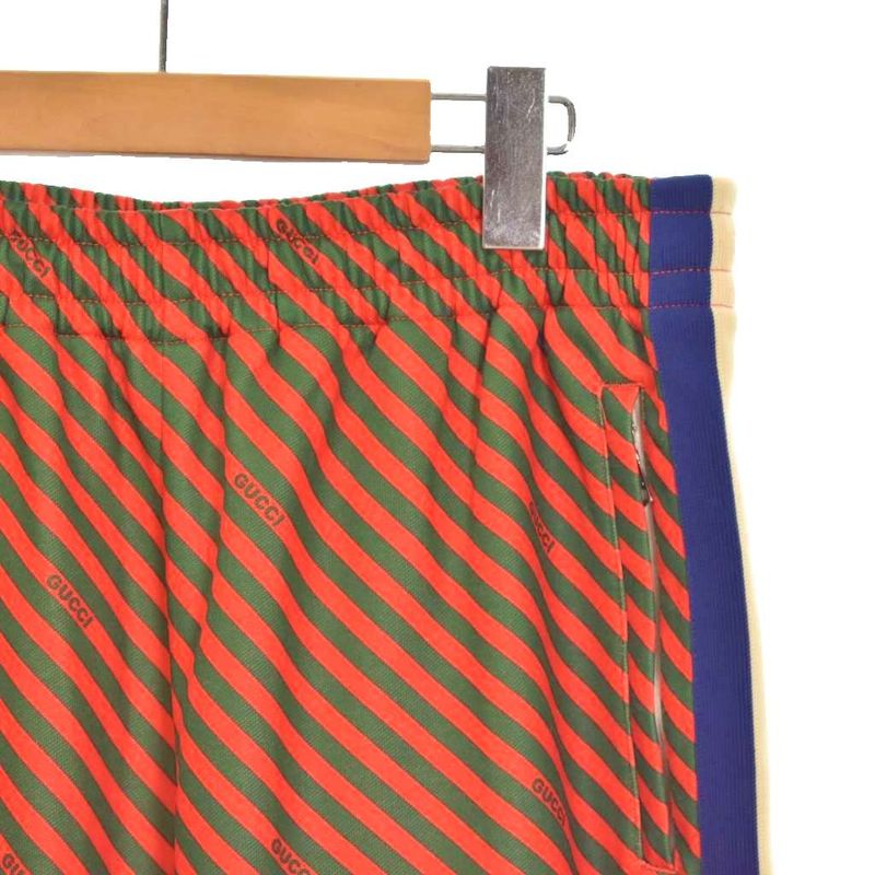 Gucci Striped Jogger Pants Track S Red