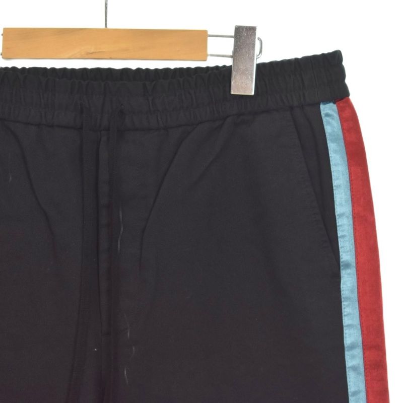 Gucci Cotton Drill Long Pants Side Line 48 Black