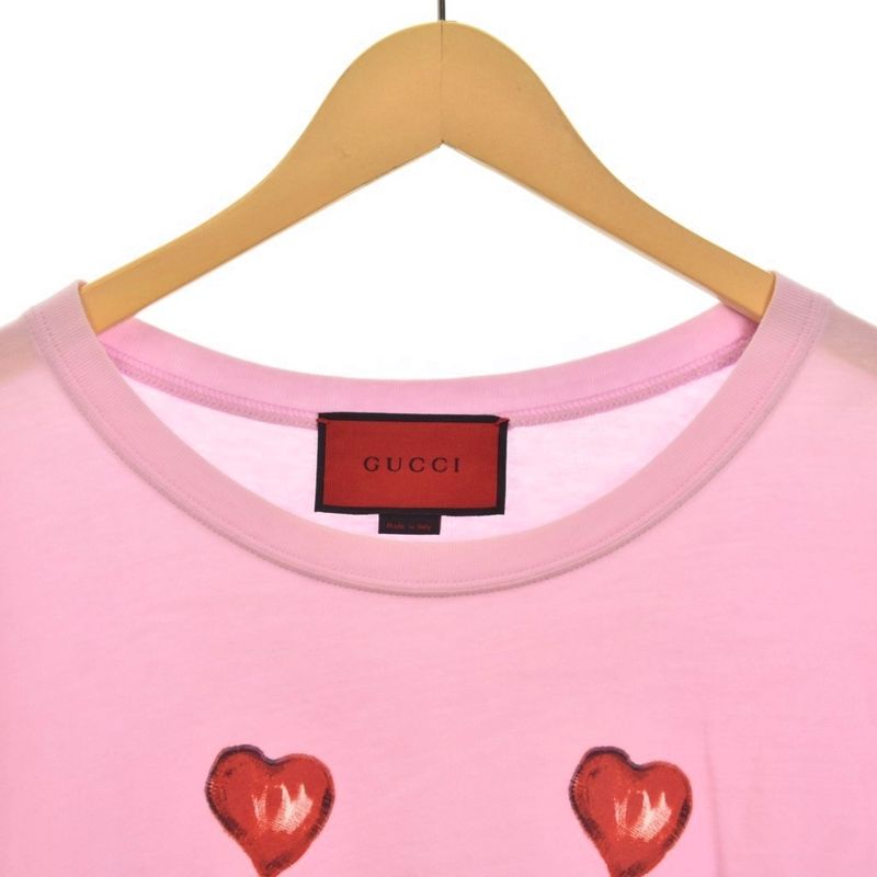 Gucci Taiga Printed T-Shirt Short Sleeve L Pink