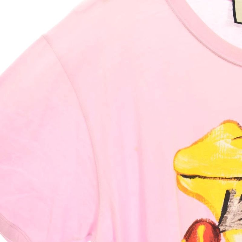 Gucci Frog Print T-Shirt Short Sleeve L Pink