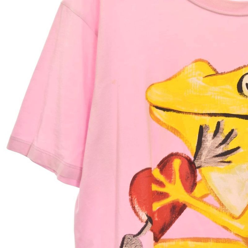 Gucci Frog Print T-Shirt Short Sleeve L Pink