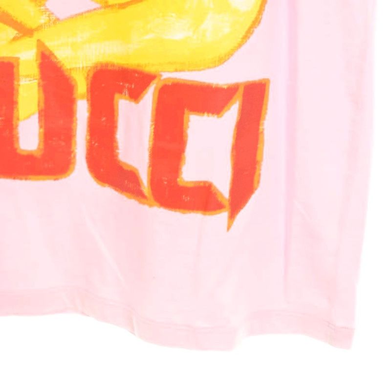 Gucci Frog Print T-Shirt Short Sleeve L Pink