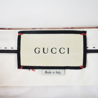 Gucci GG Wide Leg Canvas Pants 52 Red