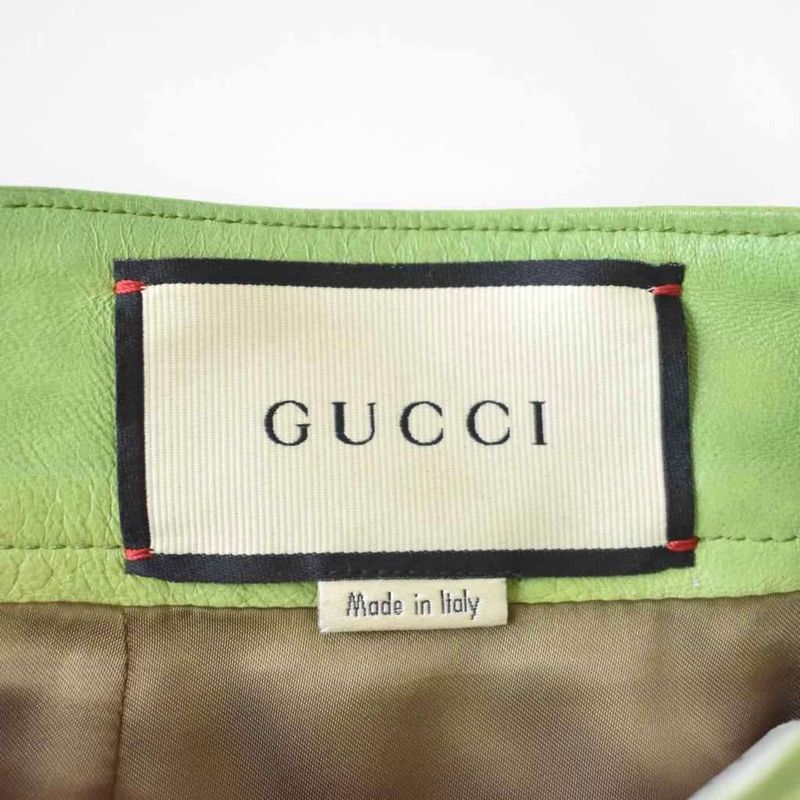 Gucci Suede Leather Pants Slacks 48 Green