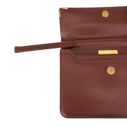 Cartier Vintage Must Line Bold Gold Leather Clutch