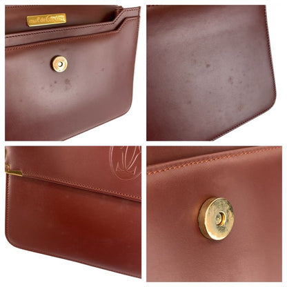 Cartier Vintage Must Line Bold Gold Leather Clutch