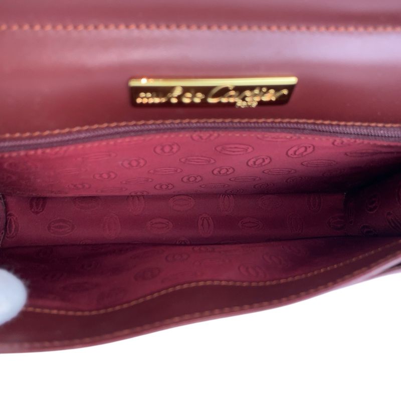 Cartier Vintage Must Line Bold Gold Leather Clutch