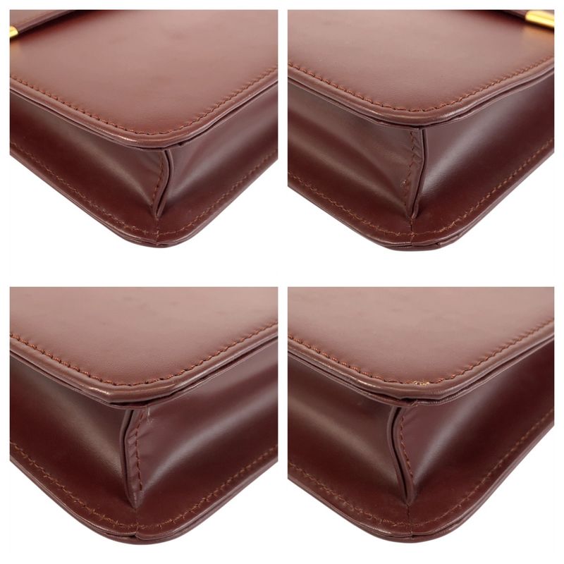 Cartier Vintage Must Line Bold Gold Leather Clutch