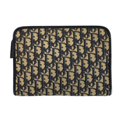 Dior Christian Trotter Navy Canvas Clutch