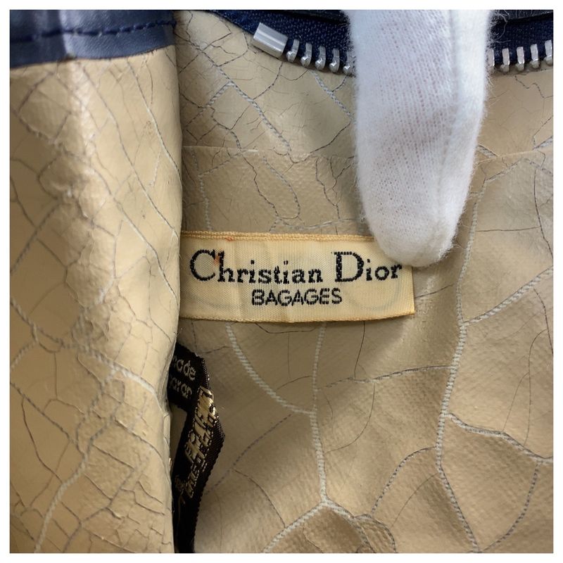 Dior Christian Trotter Navy Canvas Clutch