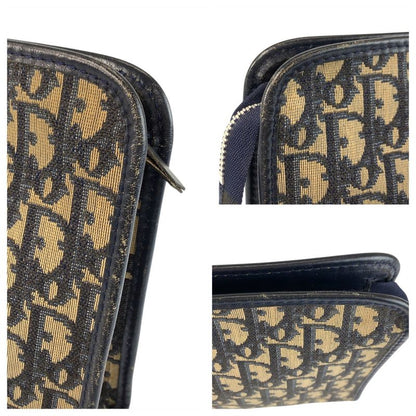 Dior Christian Trotter Navy Canvas Clutch